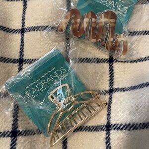 Brown and Gold Hair Clips